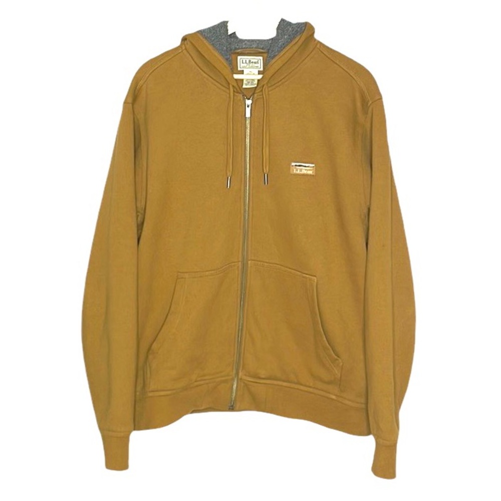 LL BEAN MENS KATAHDIN IRON WORKS FLEECED LINED HOODED SWEATSHIRT 512273  SZ M